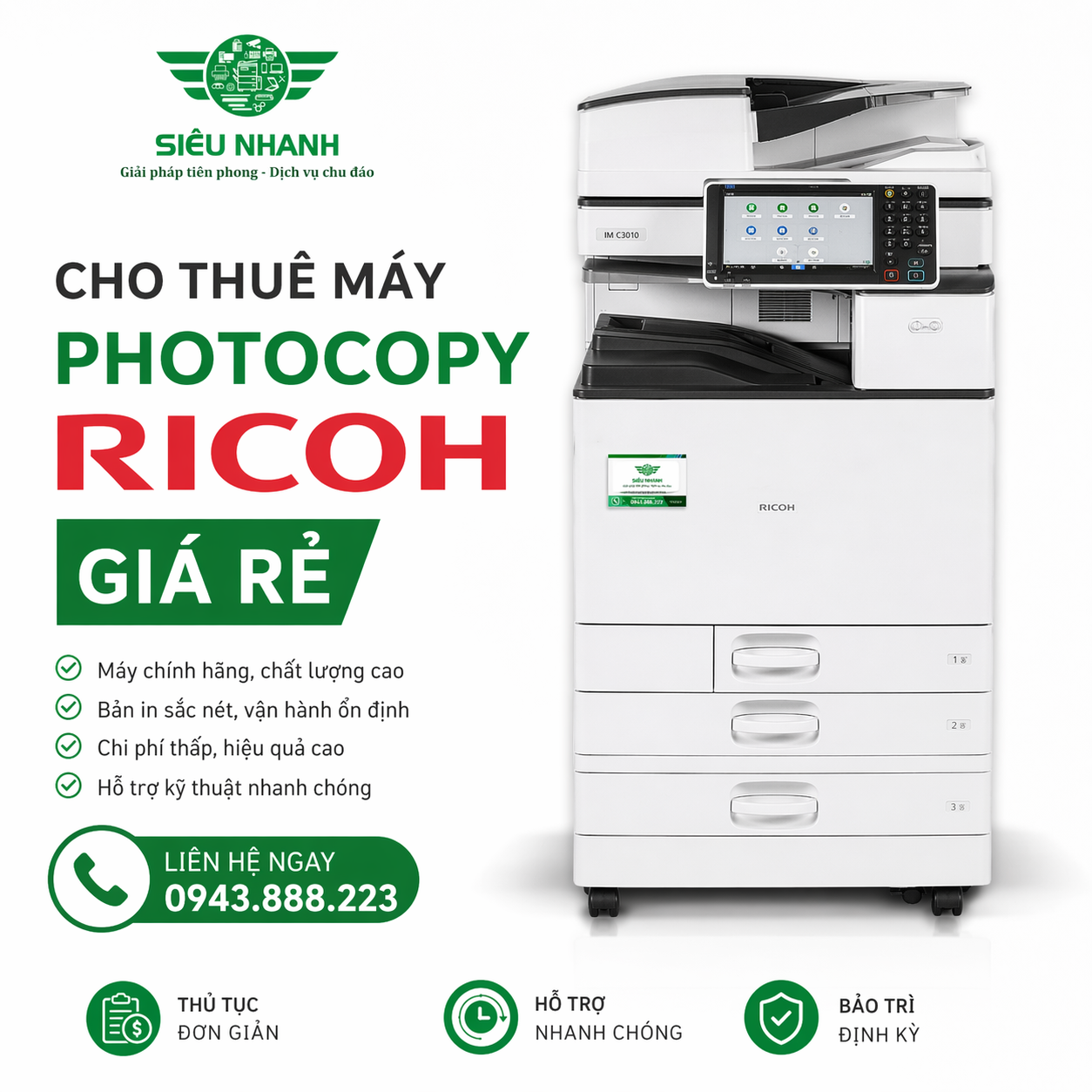 CHO THUÊ MÁY PHOTOCOPY RICOH MP 5054